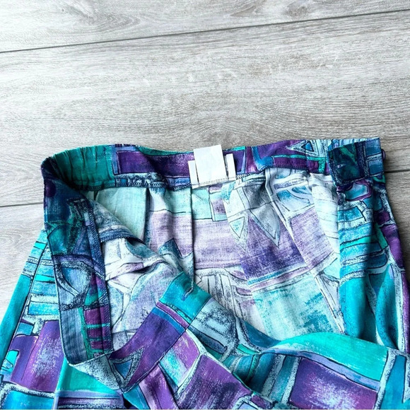 Vintage Bellessa Abstract Print Midi Maxi Skirt Made in Canada - Picture 9 of 14